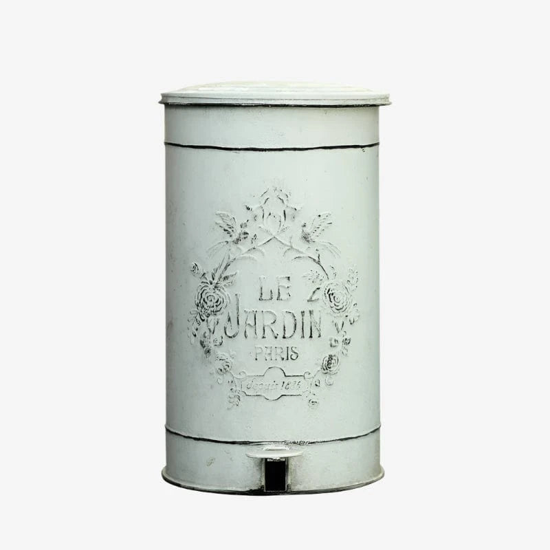 Poubelle de jardin decorative Parigi | Poubellisima Blanc / 27x27x54cm