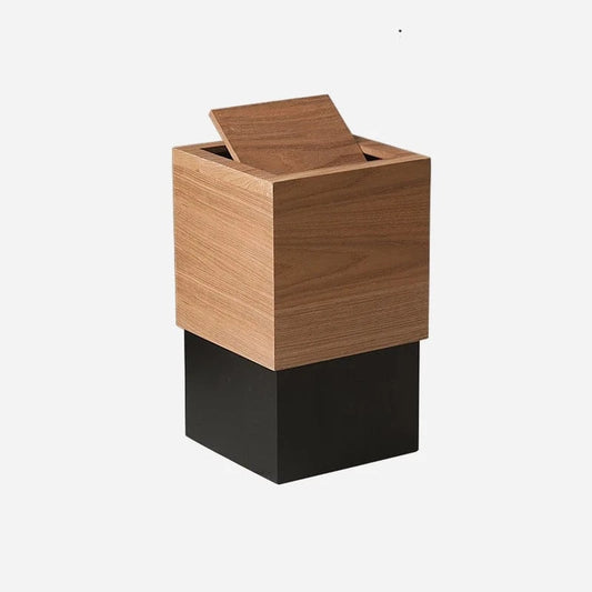 Poubelle de luxe en bois <br> Lara Bois Clair / 21x21x33cm