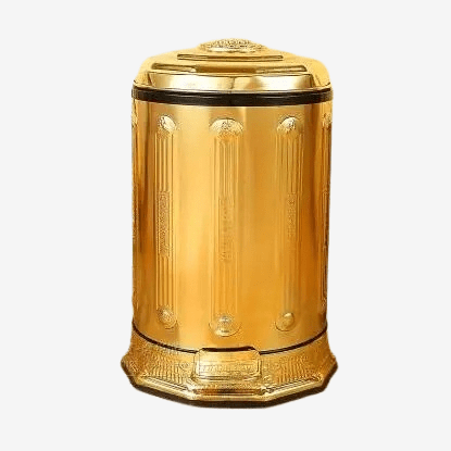 Poubelle de luxe Lusso Grande | Poubellissima Or Gravé / 10L