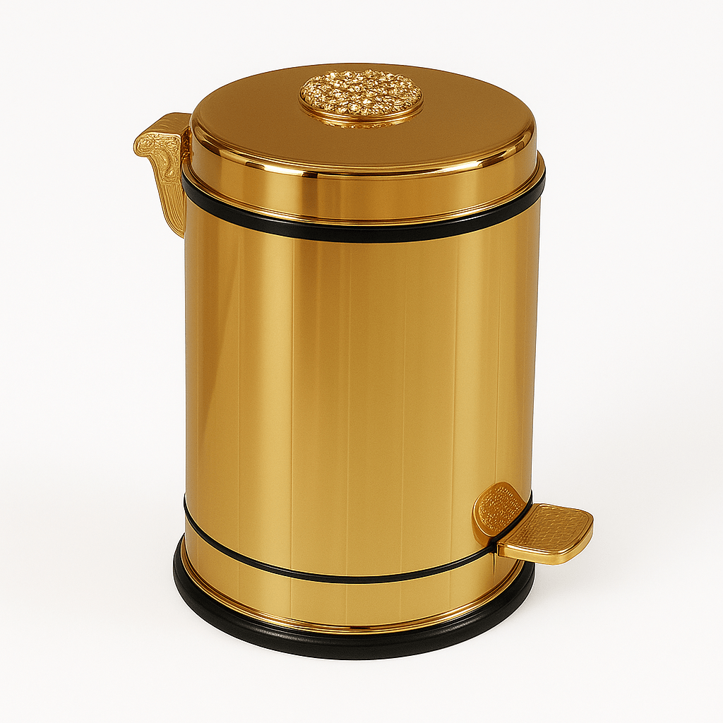 Poubelle de luxe Lusso | Poubellisima Or lisse / 6L