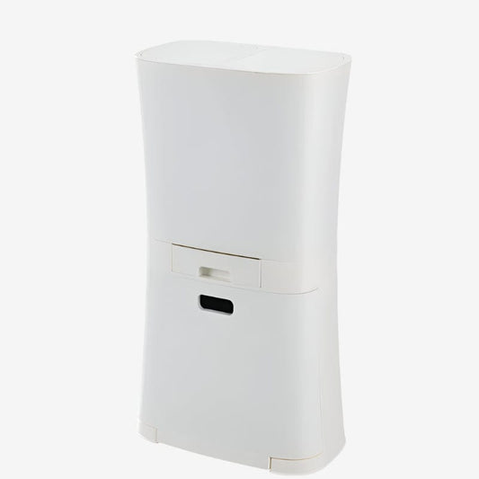 YUSSEQDD Poubelle en Plastique à Bouton-Poussoir Facile à Rectangle, Poubelle de tri Polyvalente à Double Compartiment, poubelles durables, Blanc, 29X21X33CM YUSSEQDD Poubelle en Plastique à Bouton-Poussoir Facile à Rectangle, Poubelle de tri Polyvalente à Double Compartiment, poubelles durables, Blanc, 29X21X33CM