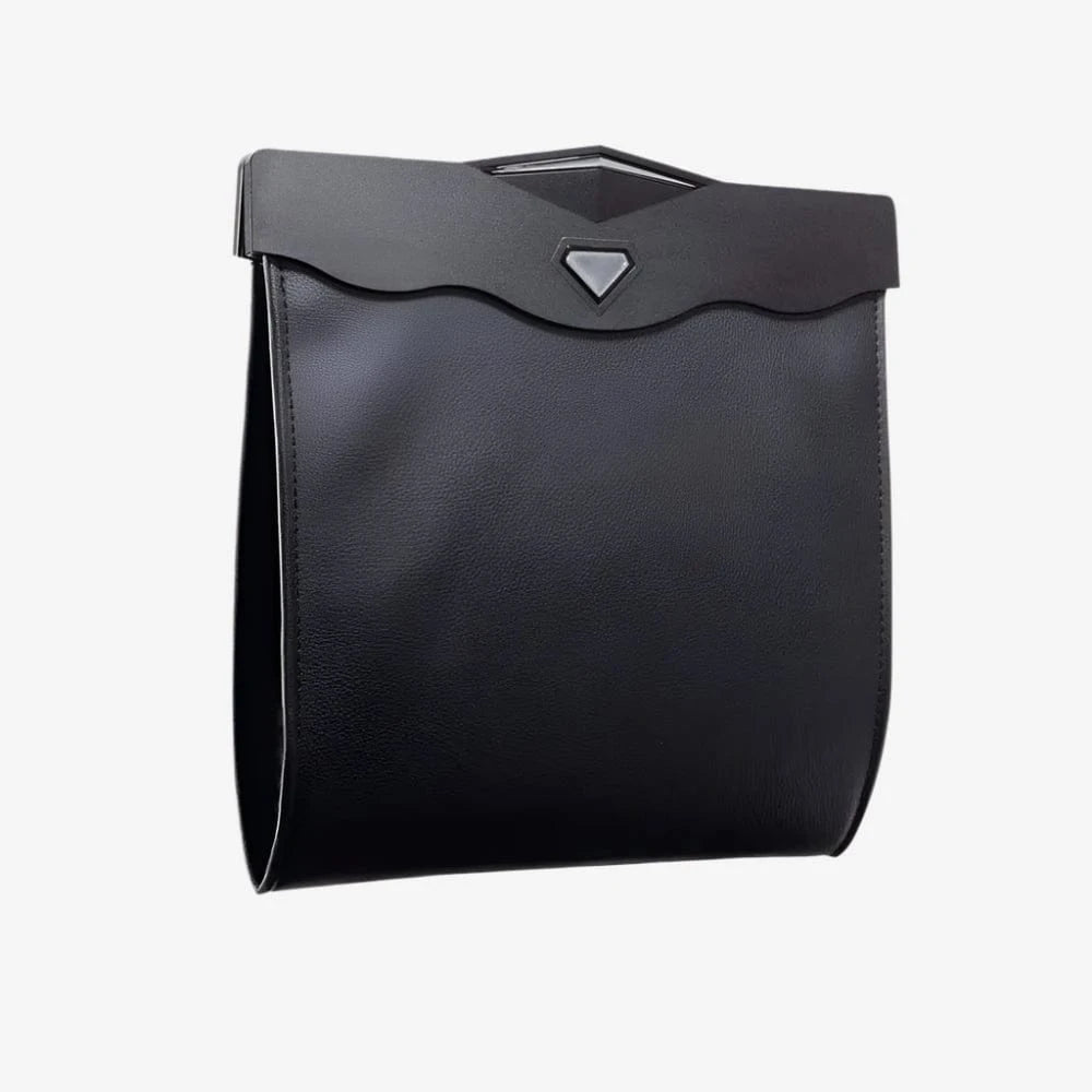 Poubelle de voiture couture Rossa | Poubellisima Noir