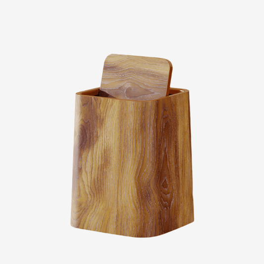Poubelle deco effet bois Casa Media | Poubellisima Bois mixte / 29.5x23cm