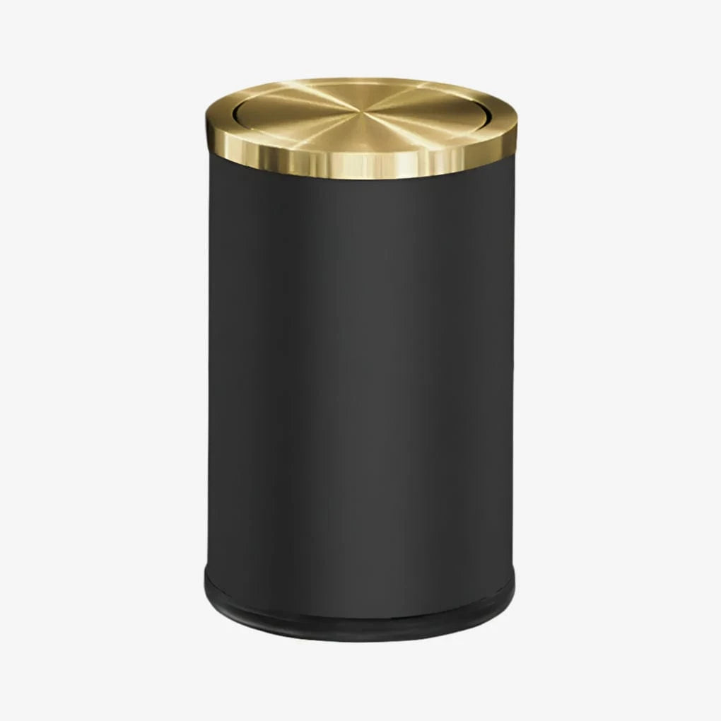 Poubelle design cuisine Ebano | Poubellisima Noir/Or / 9L