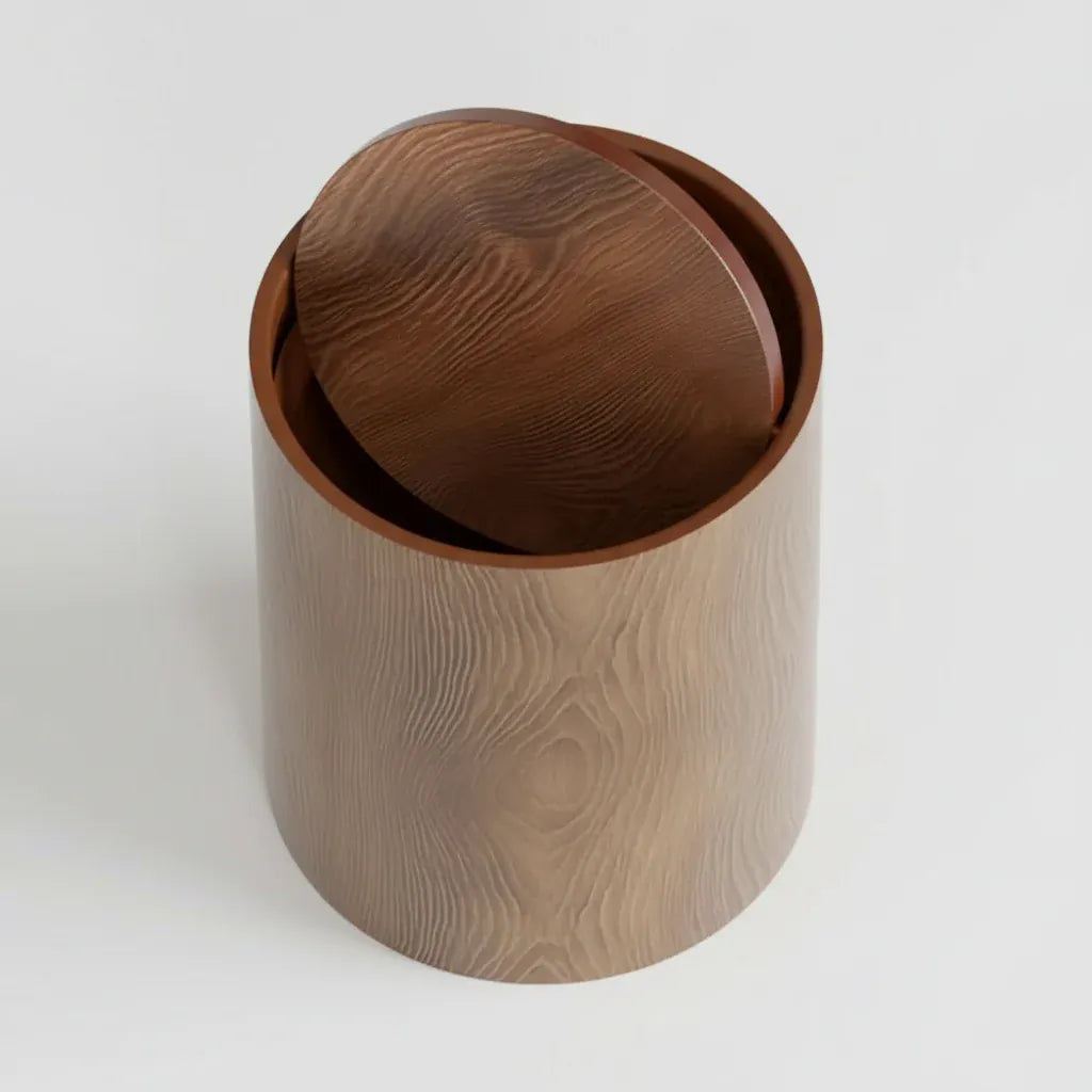 Poubelle effet bois Alba | Poubellissima