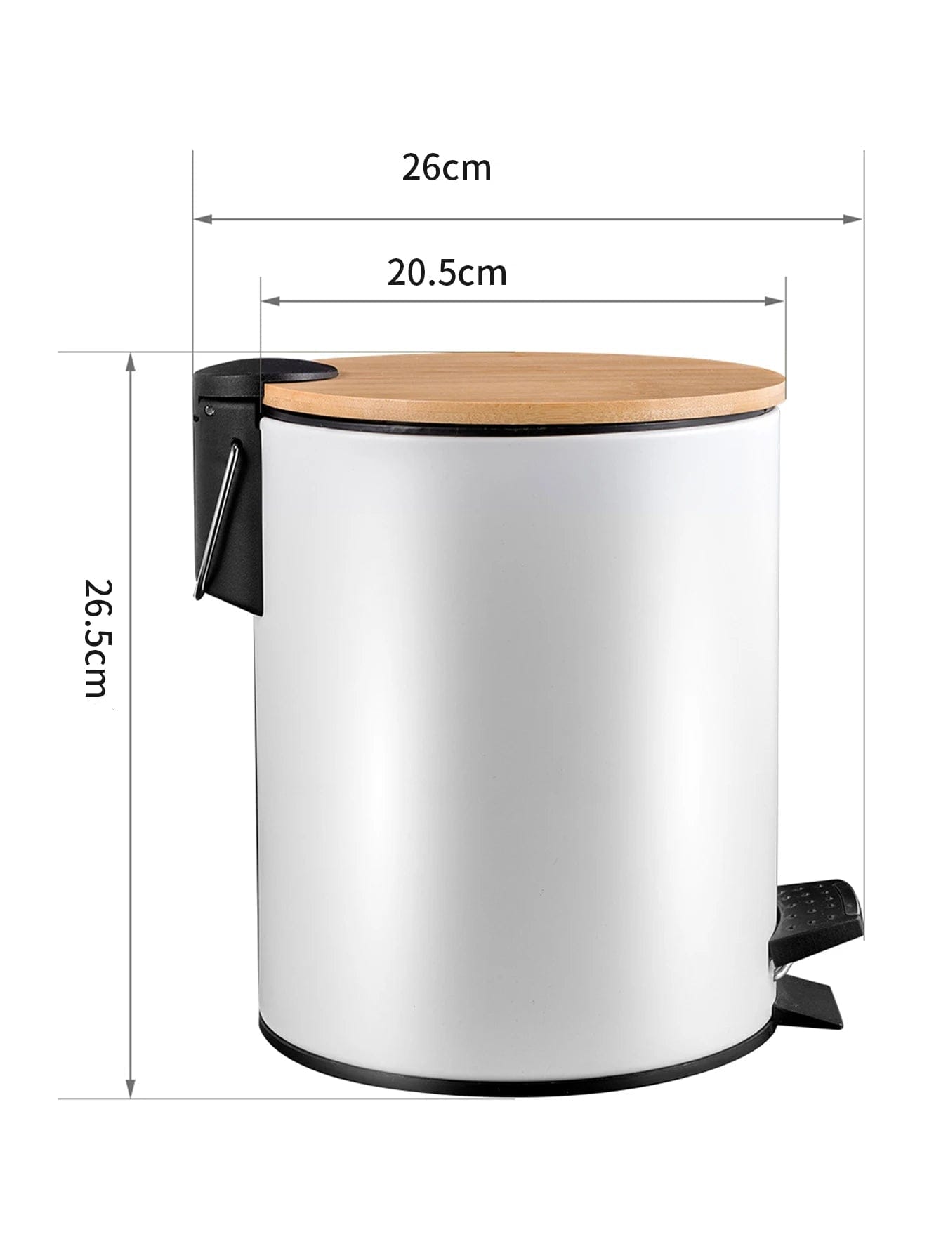 Poubelle en bambou Palmiro | Poubellissima Blanc / 5L