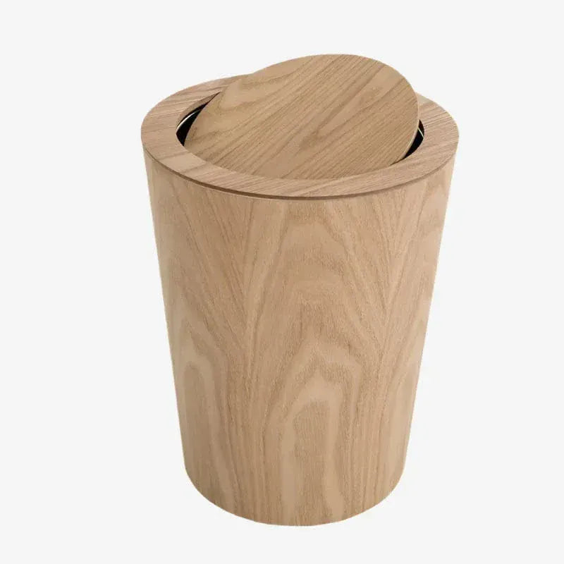 Poubelle en bois avec couvercle Decio | Poubellissima Bois clair / 9L