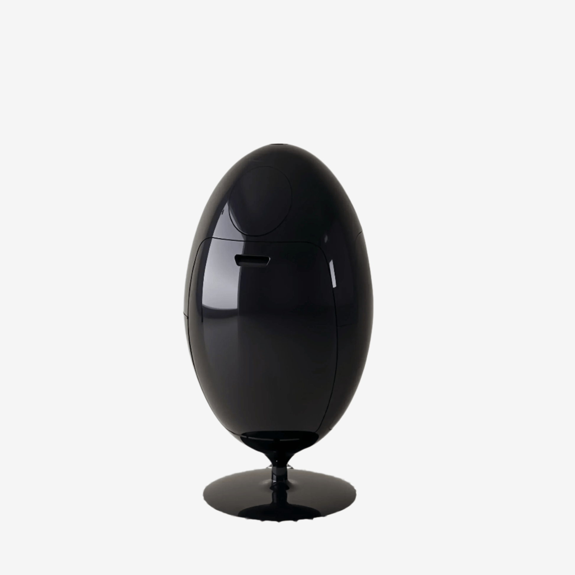 Poubelle en forme d'oeuf Rettile | Poubellissima Noir / 45x84cm
