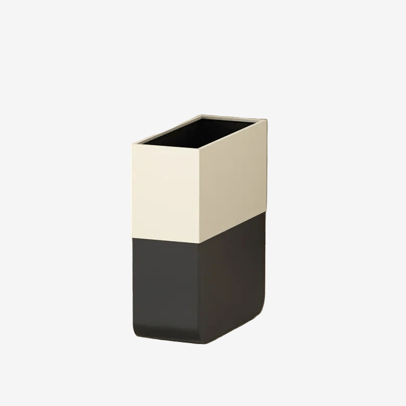 Poubelle imitation bois Tila | Poubellissima 8L Blanc / 8-15L