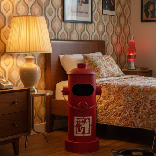 Poubelle metal retro Vanna | Poubellisima Rouge / 87x37cm