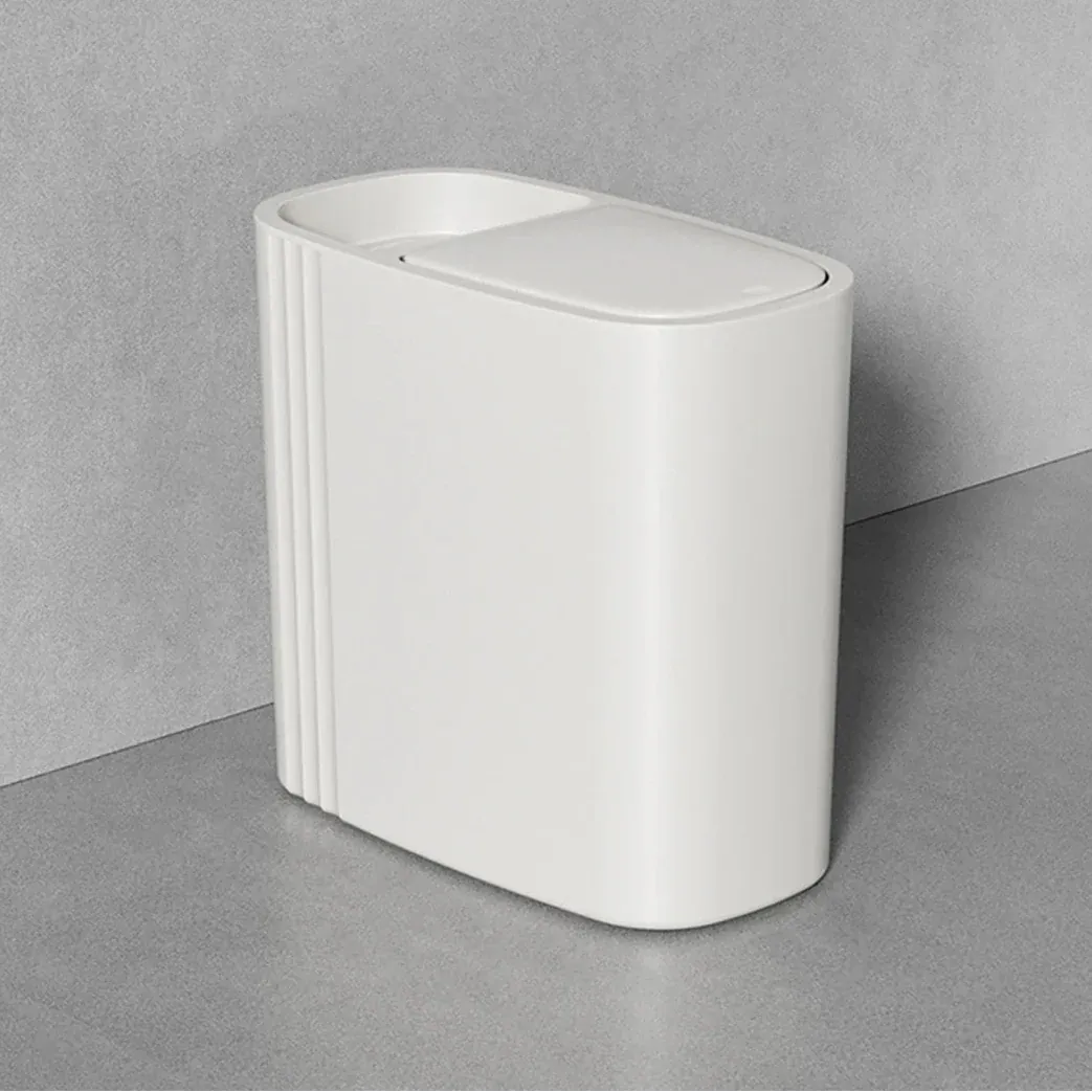 Poubelle salle de bain 12L <br> Stellina Blanc