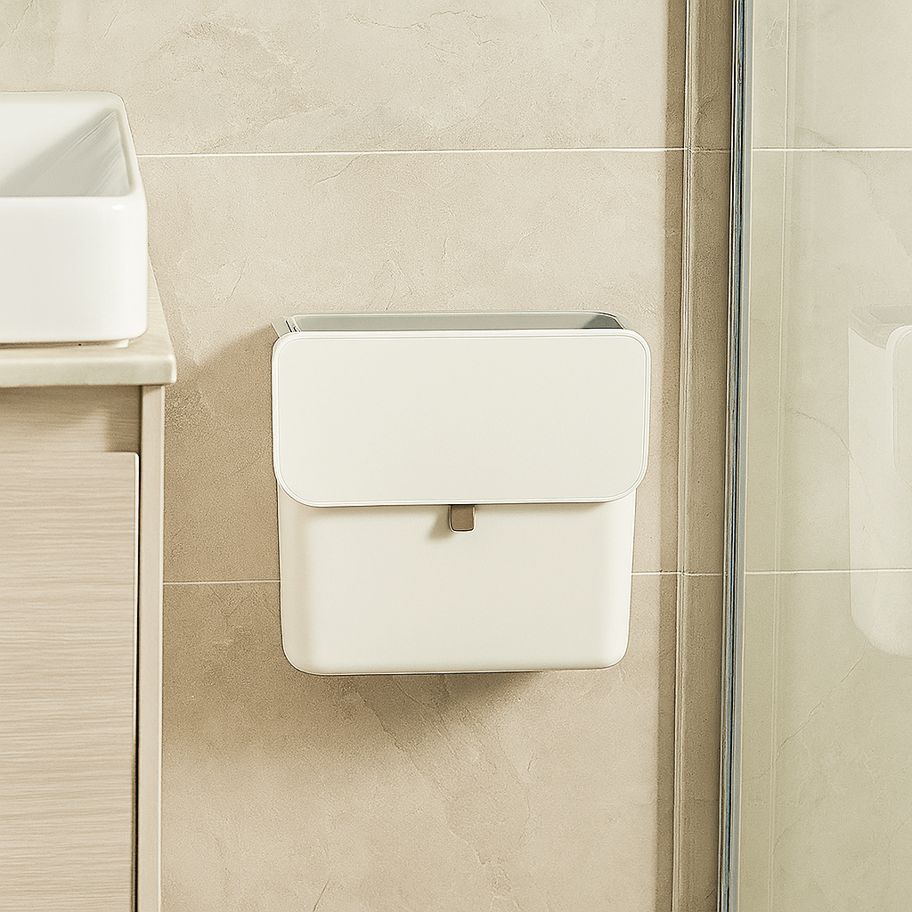 Poubelle salle de bain murale Chiara | Poubellisima Blanc