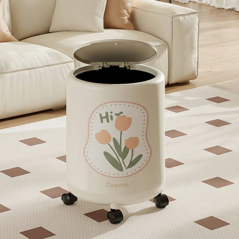 Poubelle sur roulettes Campi | Poubellissima Blanc / 15L