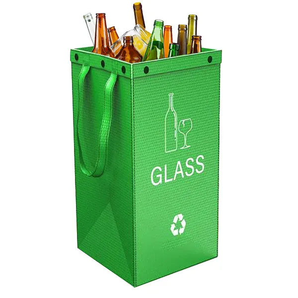 Waterproof PP Storage Bag Handheld Trash Bag for Home Environmental Classification Garbage Bag Eco-Friendly Kitchen Waste Bag green / 40L 30x50x30cm / CHINA